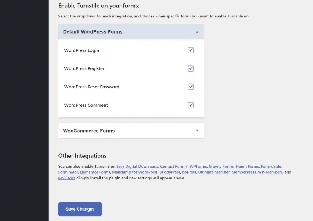 Simple Cloudflare Turnstile Forms