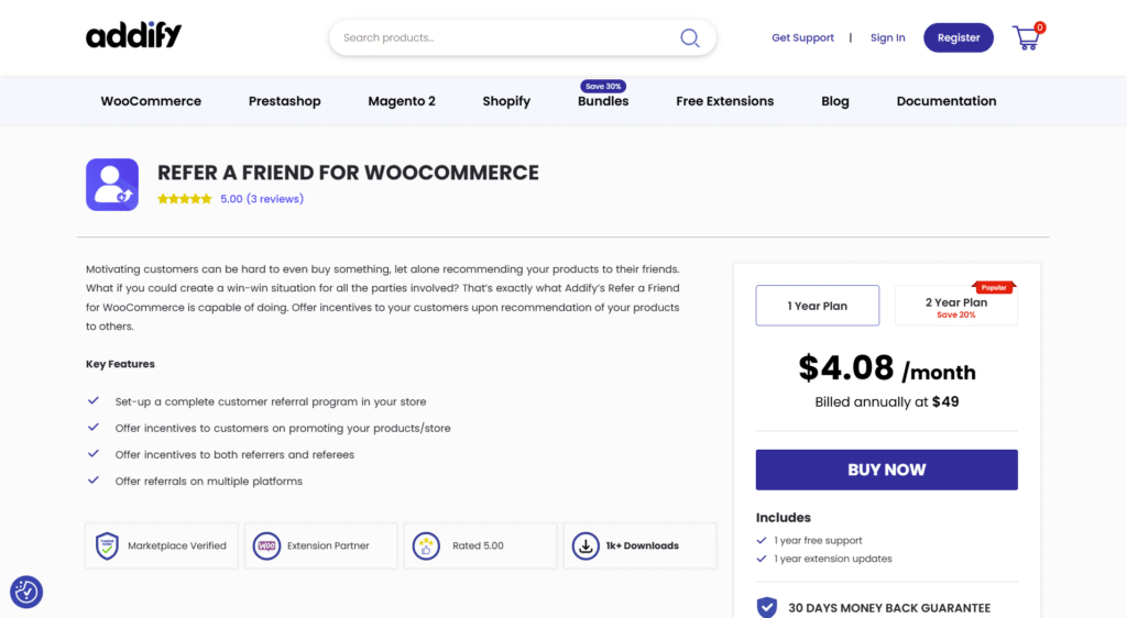 Refer a Friend for WooCommerce extension by Addify on the WooCommerce Marketplace