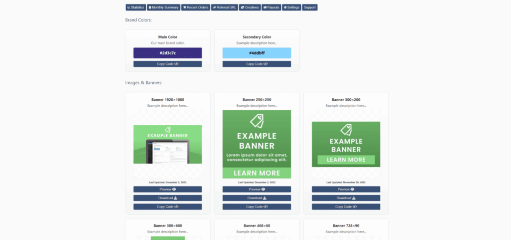 Affiliate Creatives