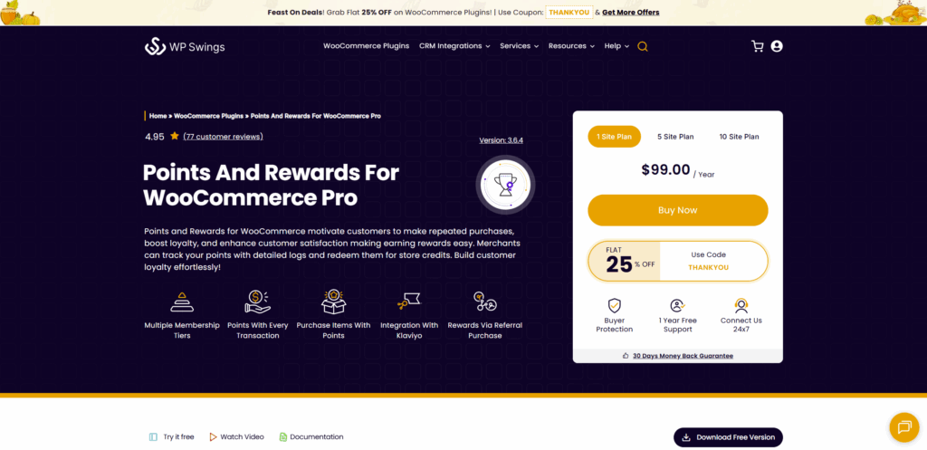 WP Swings Points and Rewards